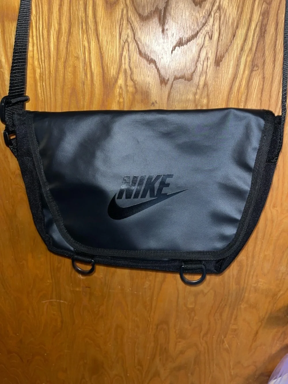 Nike Black Matte Crossbody Messenger Bag